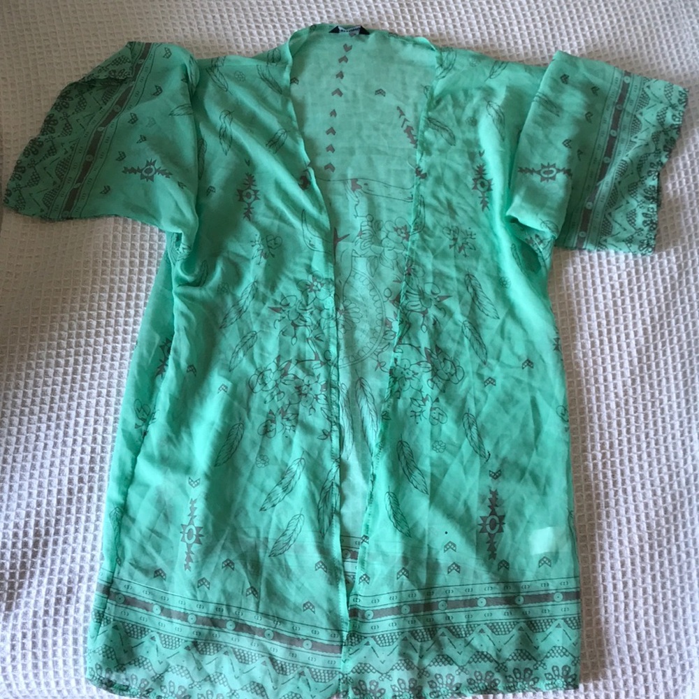 Swim suit cover up kimono